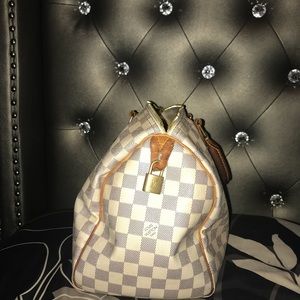 Authentic Louis Vuitton Speedy 30 Damier Azur